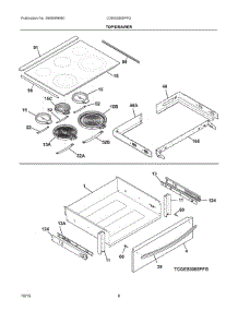 04 - Top / Drawer parts for Electrolux Range CGES3065PFG from AppliancePartsPros.com
