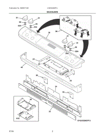 02 - Backguard parts for Electrolux Range CGES3065PFJ from AppliancePartsPros.com