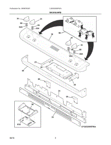 02 - Backguard parts for Electrolux Range CGES3065PWA from AppliancePartsPros.com