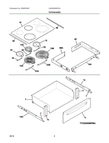04 - Top / Drawer parts for Electrolux Range CGES3065PWA from AppliancePartsPros.com