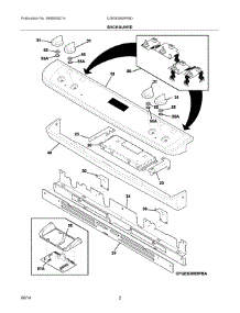 02 - Backguard parts for Electrolux Range CGES3065PWD from AppliancePartsPros.com