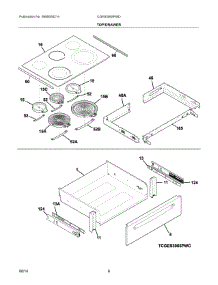 04 - Top / Drawer parts for Electrolux Range CGES3065PWD from AppliancePartsPros.com
