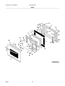 05 - Door parts for Electrolux Range CGES3065PWD from AppliancePartsPros.com