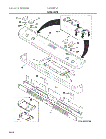 02 - Backguard parts for Electrolux Range CGES3065PWF from AppliancePartsPros.com