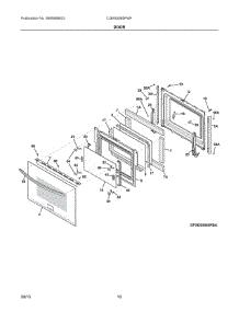 05 - Door parts for Electrolux Range CGES3065PWF from AppliancePartsPros.com
