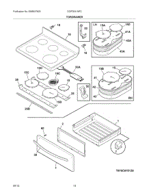 09 - Top / Drawer parts for Frigidaire Range CGIF3061NFC from AppliancePartsPros.com