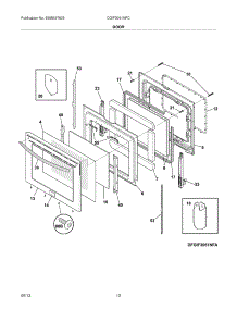 11 - Door parts for Frigidaire Range CGIF3061NFC from AppliancePartsPros.com