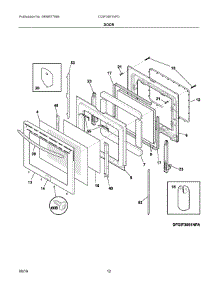 06 - Door parts for Electrolux Range CGIF3061NFD from AppliancePartsPros.com