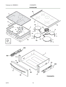 05 - Top / Drawer parts for Electrolux Range CGIS3065PFC from AppliancePartsPros.com