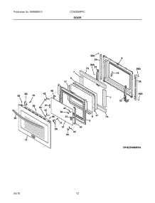 06 - Door parts for Electrolux Range CGIS3065PFC from AppliancePartsPros.com