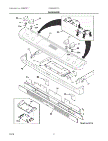 02 - Backguard parts for Electrolux Range CGIS3065PFD from AppliancePartsPros.com