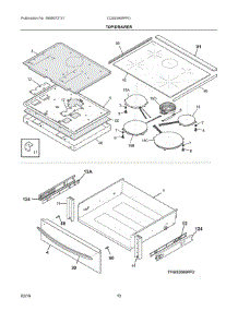 05 - Top / Drawer parts for Electrolux Range CGIS3065PFD from AppliancePartsPros.com