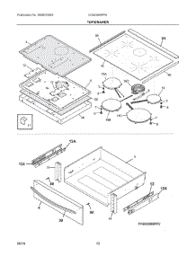 05 - Top / Drawer parts for Electrolux Range CGIS3065PFE from AppliancePartsPros.com