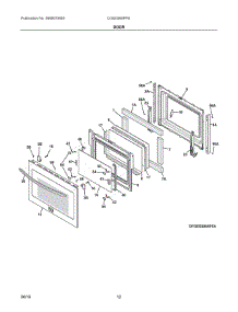 06 - Door parts for Electrolux Range CGIS3065PFE from AppliancePartsPros.com