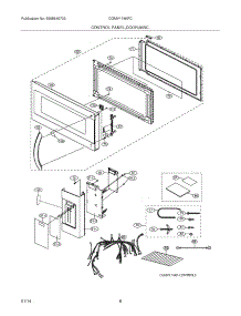 05 - Control Panel,Door,Miscellaneous parts for Frigidaire Microwave CGMV174KFC from AppliancePartsPros.com