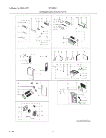 03 - Recommended Spare Parts parts for Frigidaire Air Conditioner CPA123DU113 from AppliancePartsPros.com