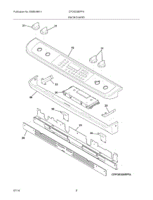 03 - Backguard parts for Frigidaire Range CPDS3085PFA from AppliancePartsPros.com