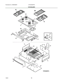 05 - Top / Drawer parts for Electrolux Range CPDS3085PFB from AppliancePartsPros.com
