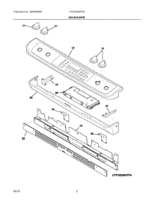 02 - Backguard parts for Electrolux Range CPDS3085PFE from AppliancePartsPros.com