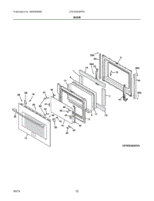 06 - Door parts for Electrolux Range CPDS3085PFE from AppliancePartsPros.com