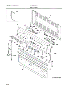 02 - Backguard parts for Electrolux Range CPEF3077QFA from AppliancePartsPros.com