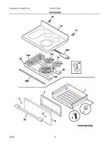 04 - Top / Drawer parts for Electrolux Range CPEF3077QFA from AppliancePartsPros.com