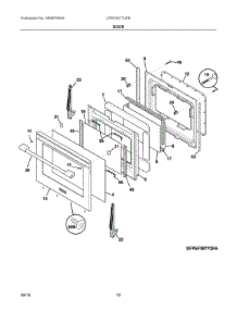 05 - Door parts for Electrolux Range CPEF3077QFB from AppliancePartsPros.com
