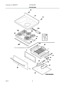04 - Top / Drawer parts for Electrolux Range CPEF3081MFF from AppliancePartsPros.com