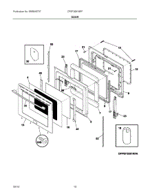 05 - Door parts for Electrolux Range CPEF3081MFF from AppliancePartsPros.com