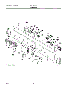 02 - Backguard parts for Electrolux Range CPEH3077RFA from AppliancePartsPros.com