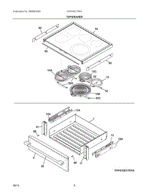 04 - Top / Drawer parts for Electrolux Range CPEH3077RFA from AppliancePartsPros.com