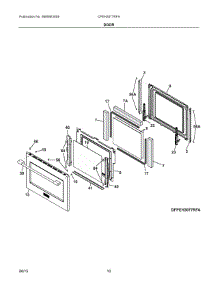 05 - Door parts for Electrolux Range CPEH3077RFA from AppliancePartsPros.com
