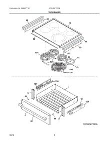 04 - Top / Drawer parts for Electrolux Range CPEH3077RFB from AppliancePartsPros.com