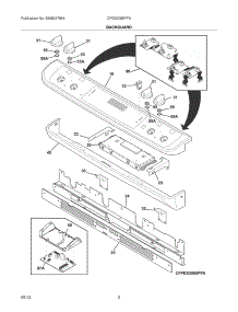 03 - Backguard parts for Frigidaire Range CPES3085PFA from AppliancePartsPros.com