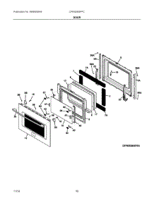 05 - Door parts for Electrolux Range CPES3085PFC from AppliancePartsPros.com