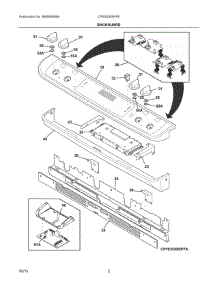 02 - Backguard parts for Electrolux Range CPES3085PFE from AppliancePartsPros.com