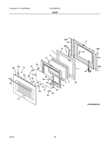 05 - Door parts for Electrolux Range CPES3085PFE from AppliancePartsPros.com