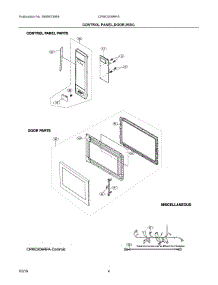 03 - Control Panel,Door,Misc parts for Electrolux Microwave CPMO209RFA from AppliancePartsPros.com