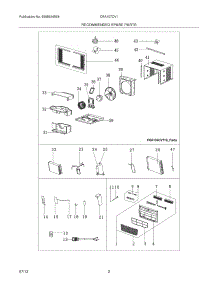 03 - Recommended Spare Parts parts for Frigidaire Air Conditioner CRA107CV120 from AppliancePartsPros.com