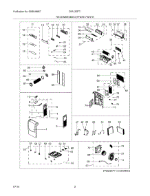 03 - Recommended Spare Parts parts for Frigidaire Air Conditioner CRA12EPT111 from AppliancePartsPros.com