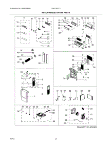 02 - Recommended Spare Parts parts for Electrolux Air Conditioner CRA12EPT114 from AppliancePartsPros.com