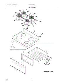 04 - Top / Drawer parts for Electrolux Range CWEF3007TWA from AppliancePartsPros.com