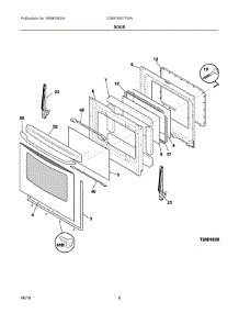 05 - Door parts for Electrolux Range CWEF3007TWA from AppliancePartsPros.com