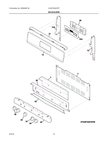 02 - Backguard parts for Electrolux Range DGGF3042KFP from AppliancePartsPros.com