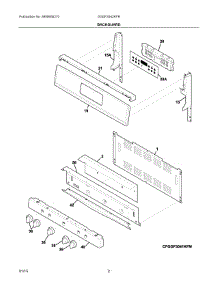 02 - Backguard parts for Electrolux Range DGGF3042KFR from AppliancePartsPros.com