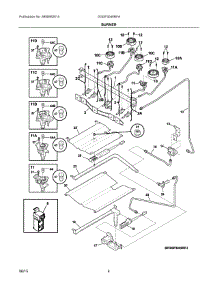 03 - Burner parts for Electrolux Range DGGF3045RFA from AppliancePartsPros.com