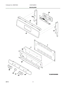 02 - Backguard parts for Electrolux Range DGGF3046RFA from AppliancePartsPros.com