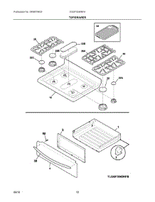 05 - Top / Drawer parts for Electrolux Range DGGF3046RFA from AppliancePartsPros.com