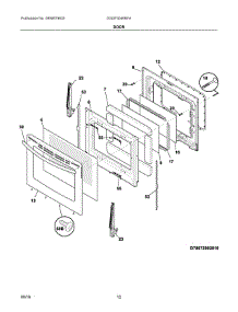 06 - Door parts for Electrolux Range DGGF3046RFA from AppliancePartsPros.com
