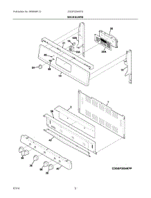 02 - Backguard parts for Electrolux Range DGGF3054KFS from AppliancePartsPros.com